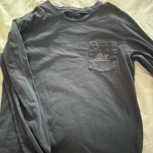 Vineyard Vines Men's Charcoal Long Sleeve Tee
